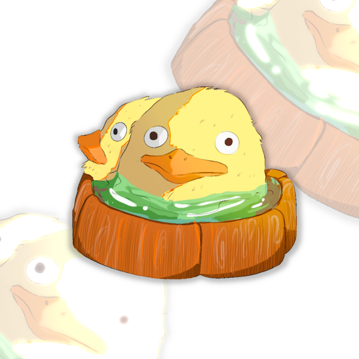 Studio Ghibli Cute ducks