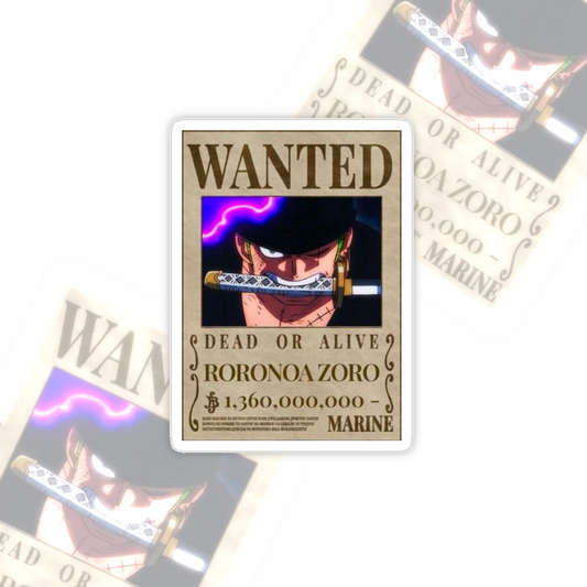 ONE PIECE Zoro Wanted Poster